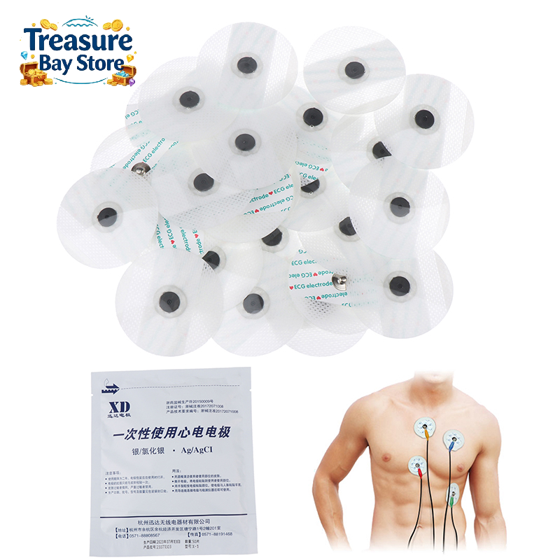 Ecg Patch Monitor - 50pcs ECG Electrodes Disposable Electrode Patch