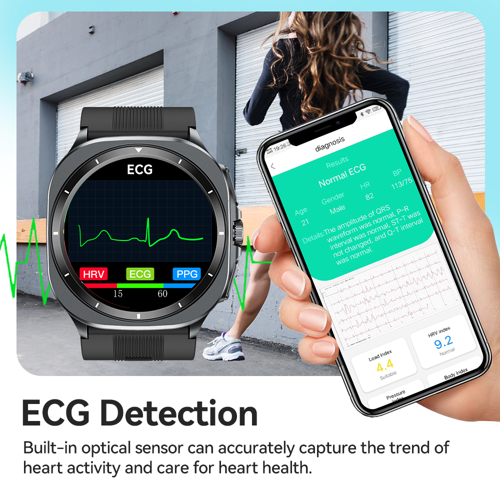 NOYAFA New ECG+PPG Blood Fat U - Fall Detection Watch avis et prix