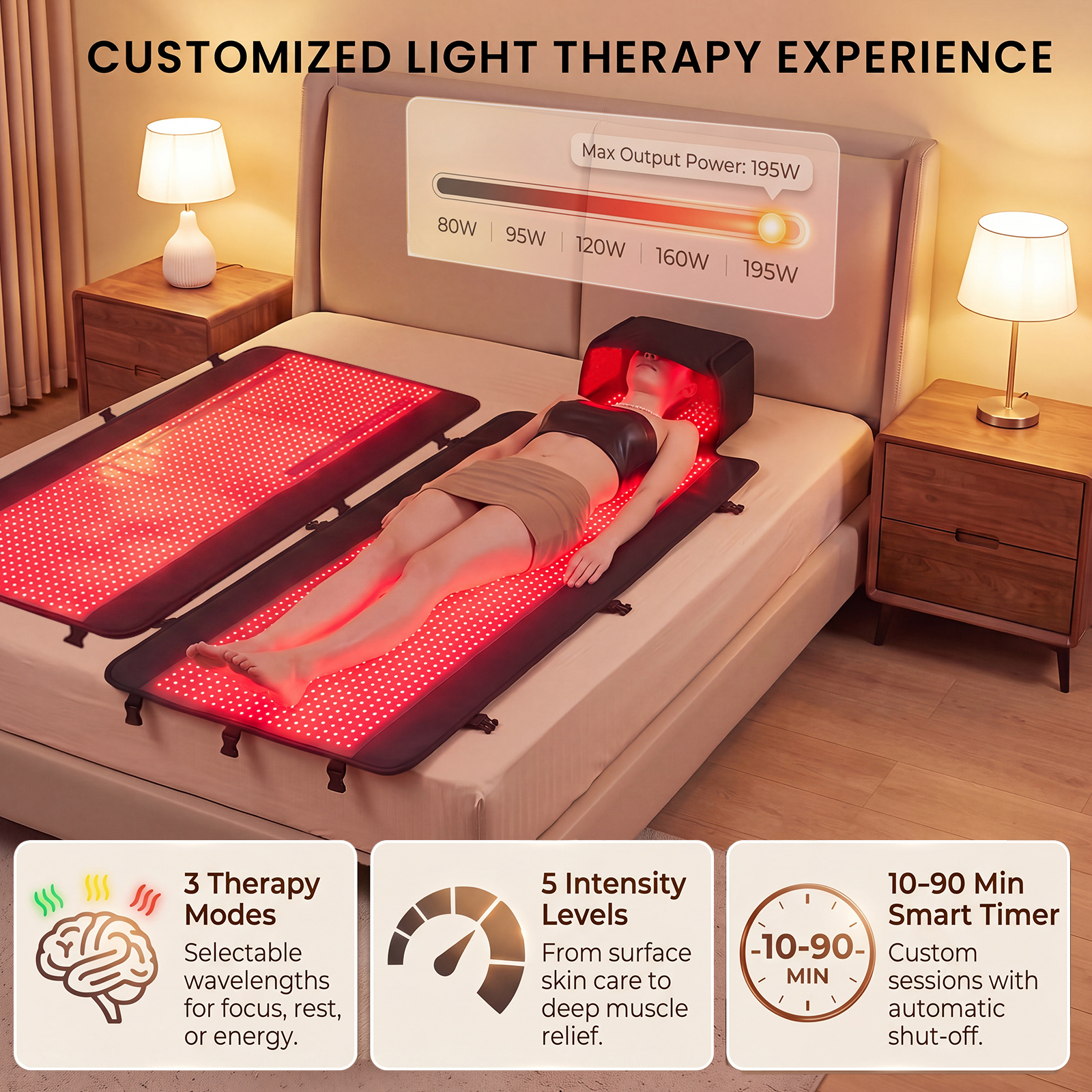 2880LEDs Red Light Therapy Mat - Galvanic Skin Sensor avis et prix