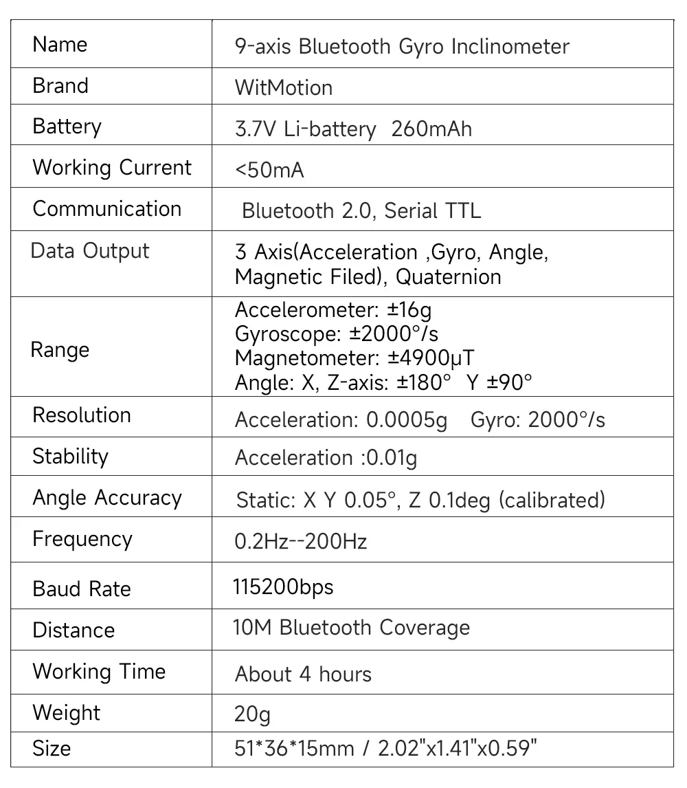 BWT901CL Bluetooth High-Precis - Muscle Sensor Emg avis et prix