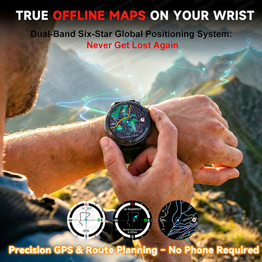 NEW 4G Memory GPS Offline Map  - Fall Detection Watch avis et prix