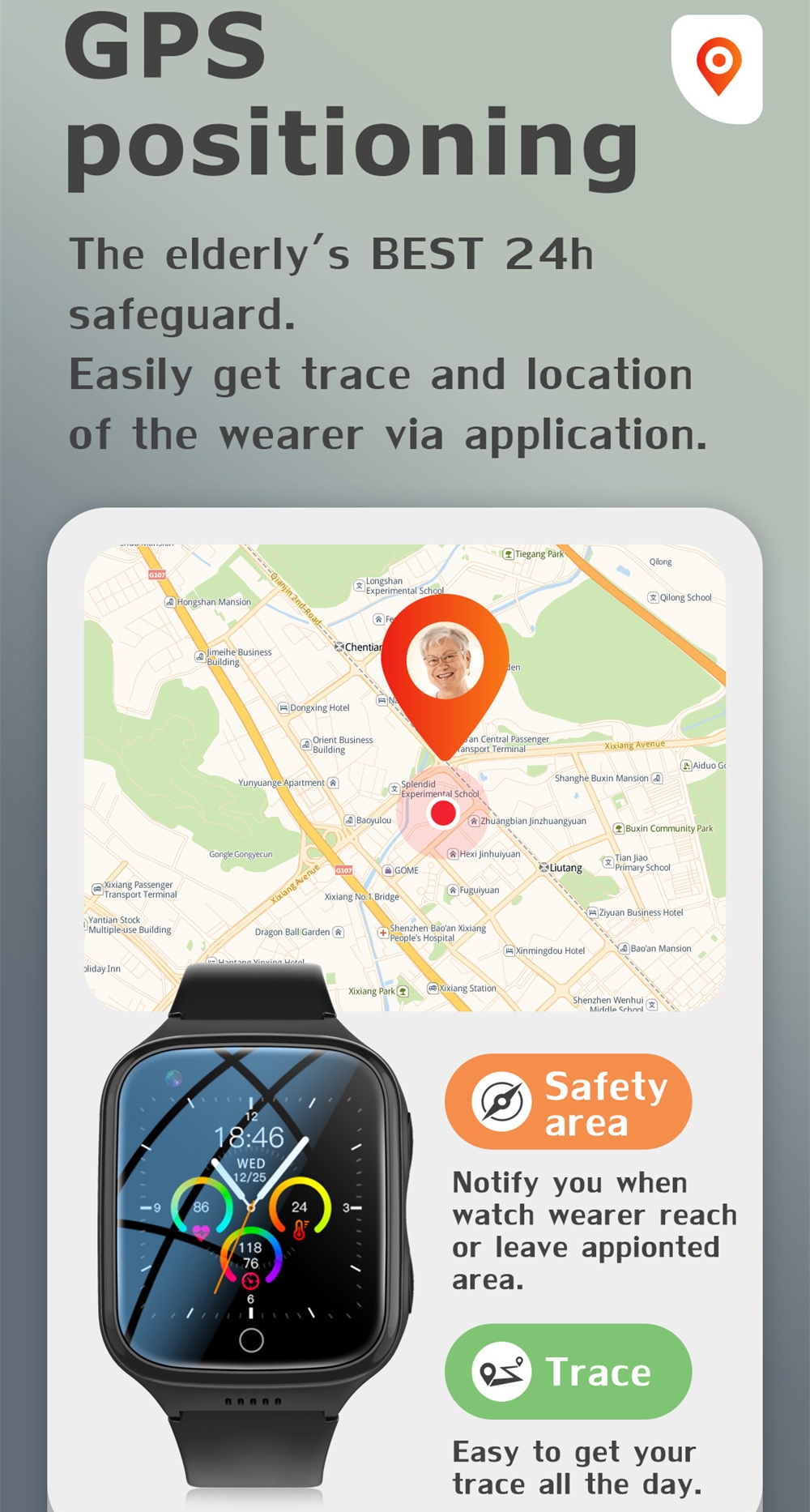 Falling Detection Watch Elderl - Fall Detection Watch avis et prix