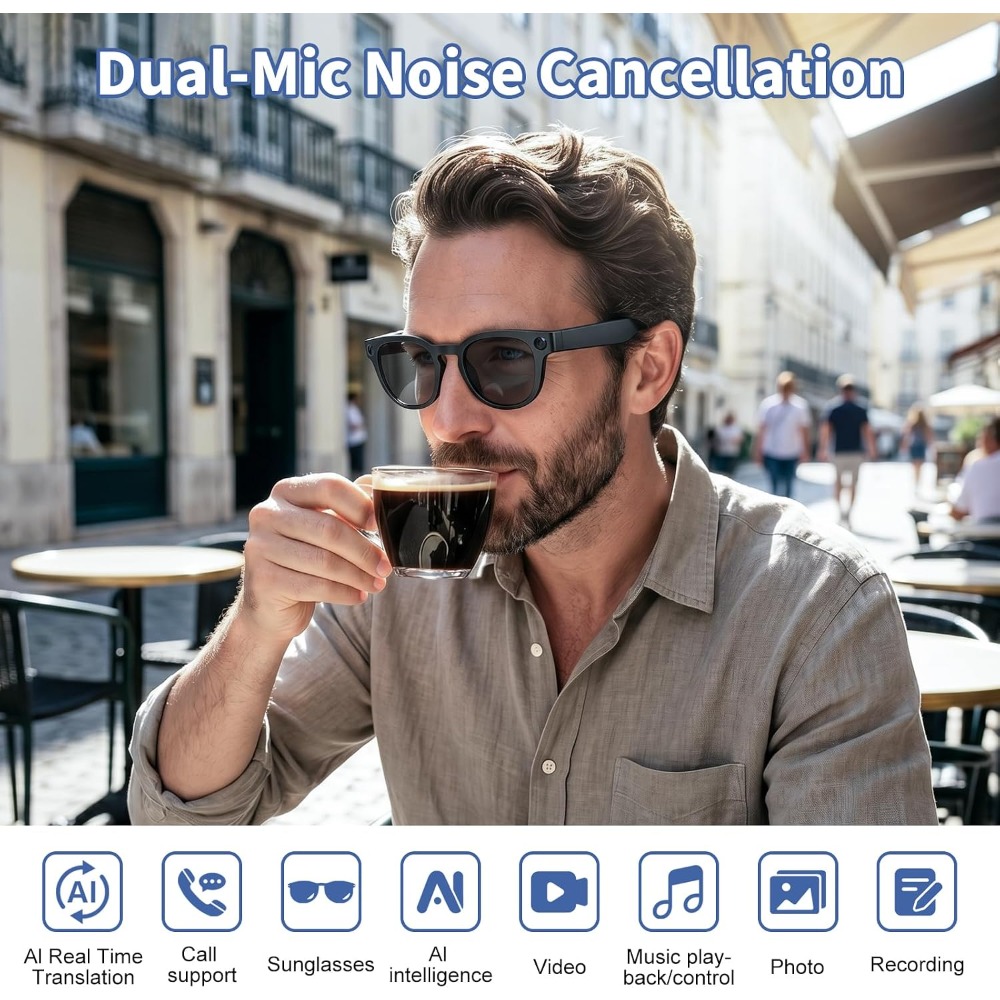 Smart Glasses with 8MP Camera, - Smart Glasses Lens avis et prix