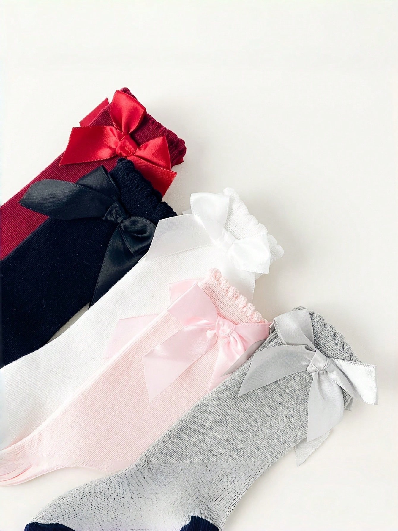 1/5 Pairs Baby Girls Bow Knee  - Baby Sock Oximeter avis et prix
