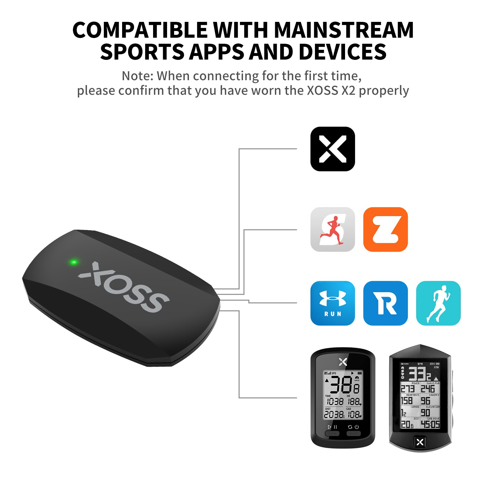 XOSS X2 Chest Strap Heart Rate - Breath Rate Monitor avis et prix