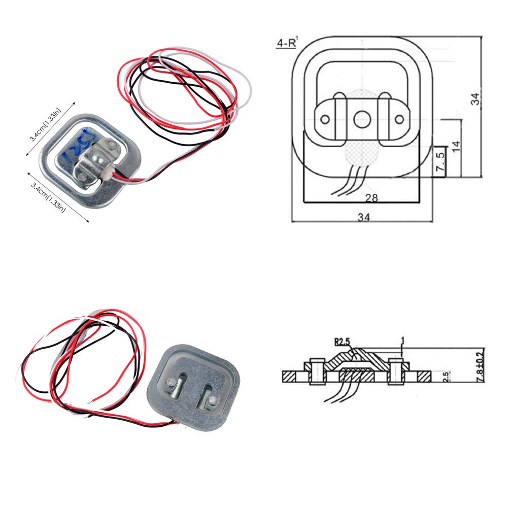 4pcs 50kg Load Cell Half Bridg - Muscle Sensor Emg avis et prix